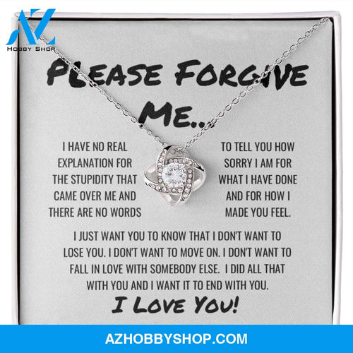 Sorry Forgive Me Apology Love Knot Necklace