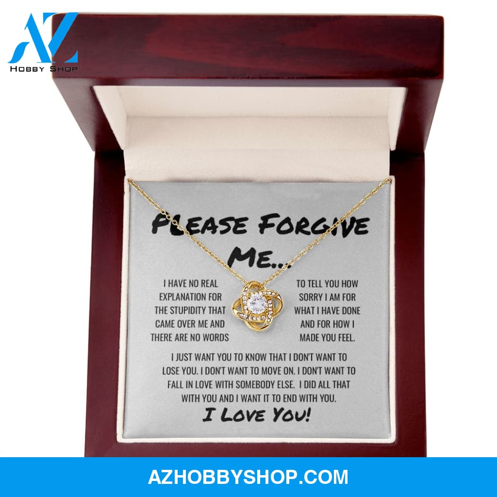 Sorry Forgive Me Apology Love Knot Necklace