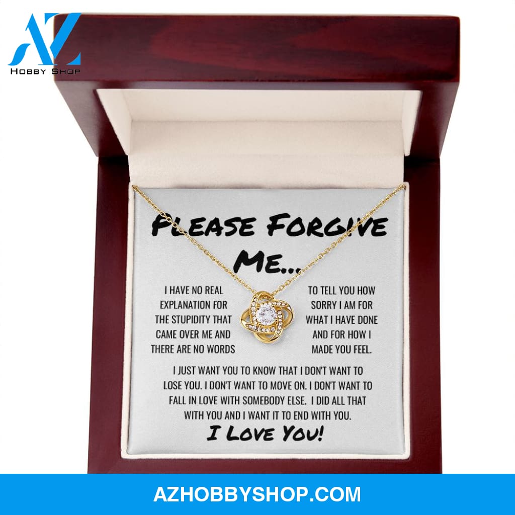 Sorry Forgive Me Apology Love Knot Necklace