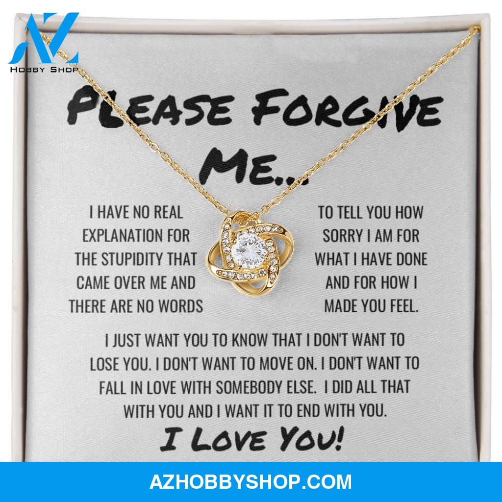 Sorry Forgive Me Apology Love Knot Necklace