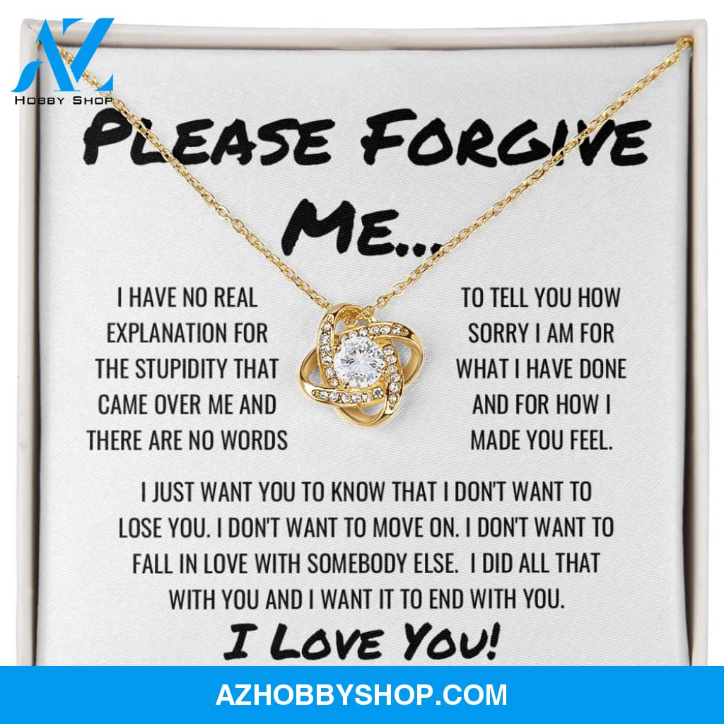 Sorry Forgive Me Apology Love Knot Necklace