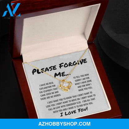 Sorry Forgive Me Apology Love Knot Necklace