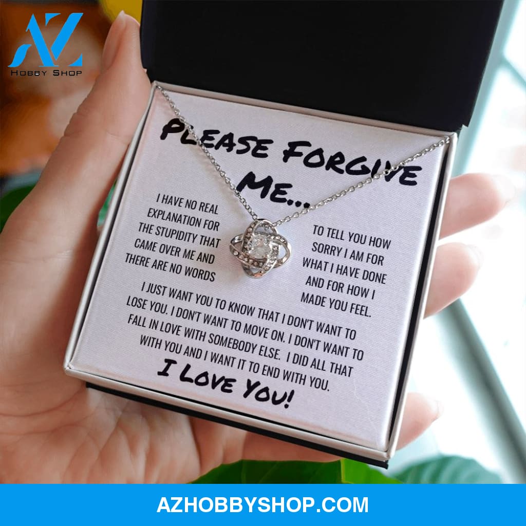 Sorry Forgive Me Apology Love Knot Necklace
