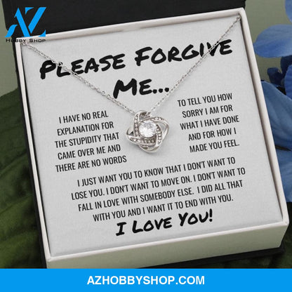 Sorry Forgive Me Apology Love Knot Necklace