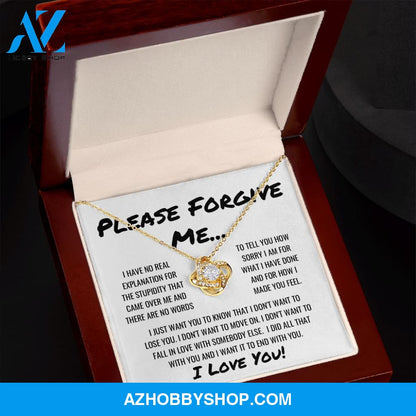 Sorry Forgive Me Apology Love Knot Necklace