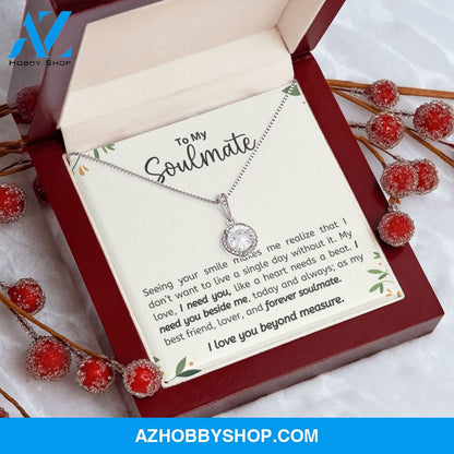 Soulmate - I Need You - Eternal Hope Silver Necklace