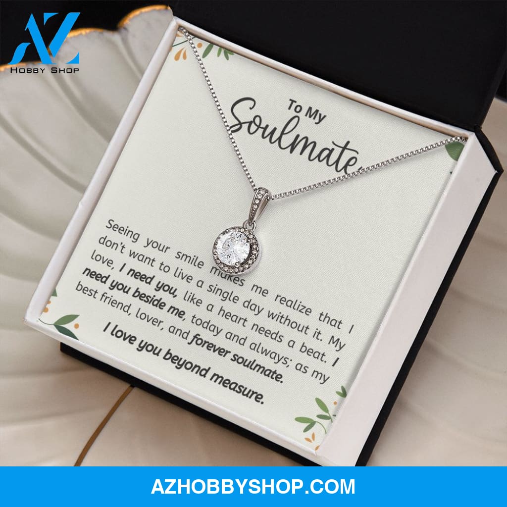 Soulmate - I Need You - Eternal Hope Silver Necklace