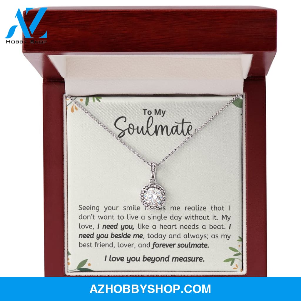 Soulmate - I Need You - Eternal Hope Silver Necklace