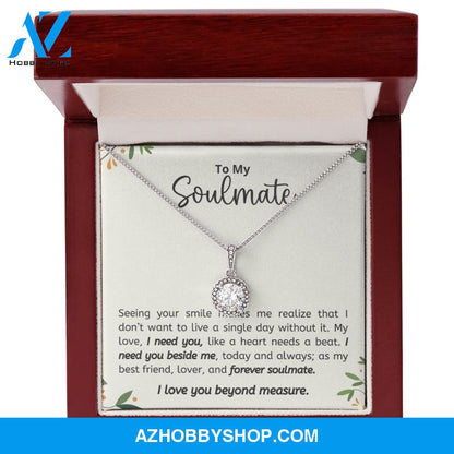Soulmate - I Need You - Eternal Hope Silver Necklace