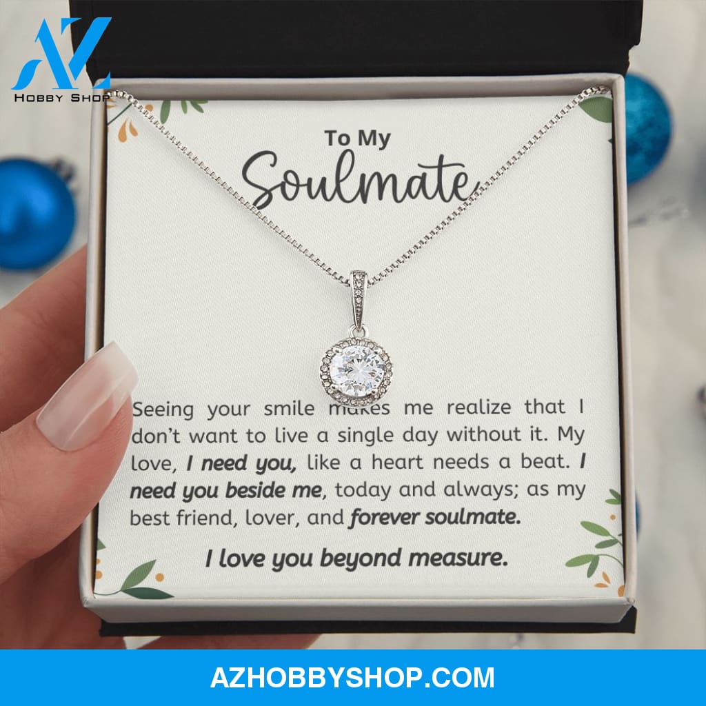 Soulmate - I Need You - Eternal Hope Silver Necklace