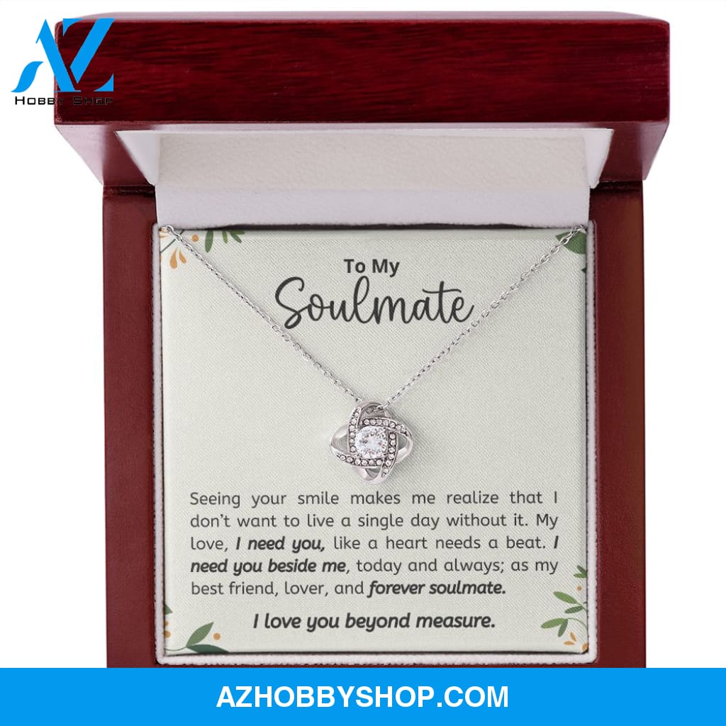 Soulmate - I Need You - Love Knot Necklace