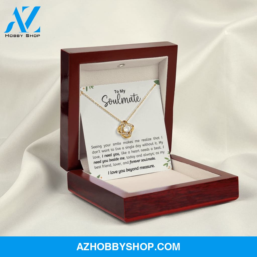 Soulmate - I Need You - Love Knot Necklace