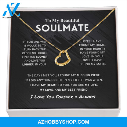 Soulmate - Missing Piece - Delicate Heart Necklace