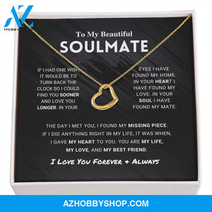 Soulmate - Missing Piece - Delicate Heart Necklace