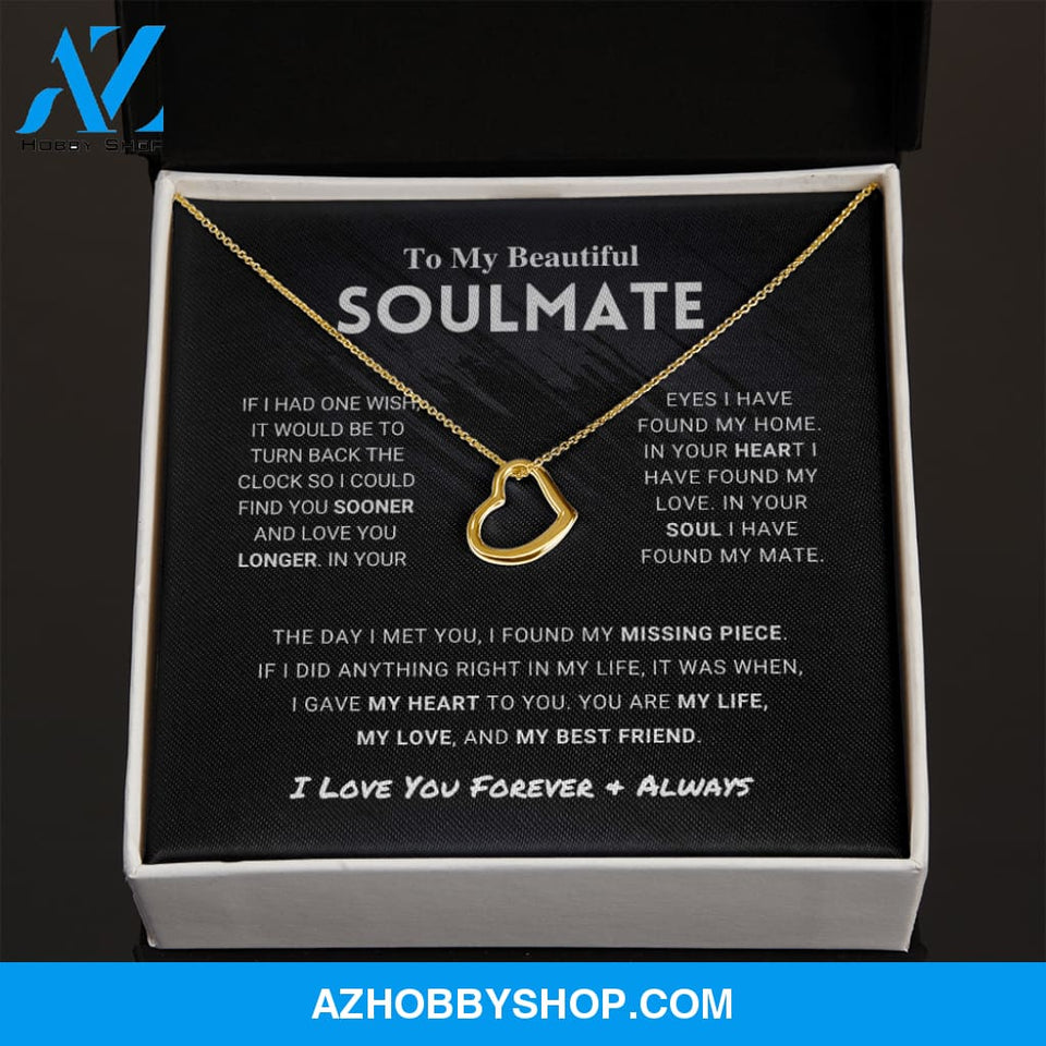 Soulmate - Missing Piece - Delicate Heart Necklace