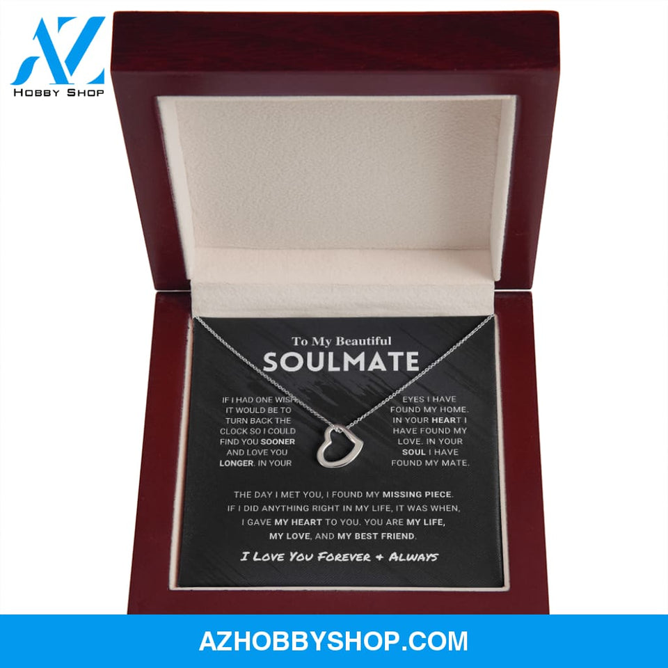 Soulmate - Missing Piece - Delicate Heart Necklace