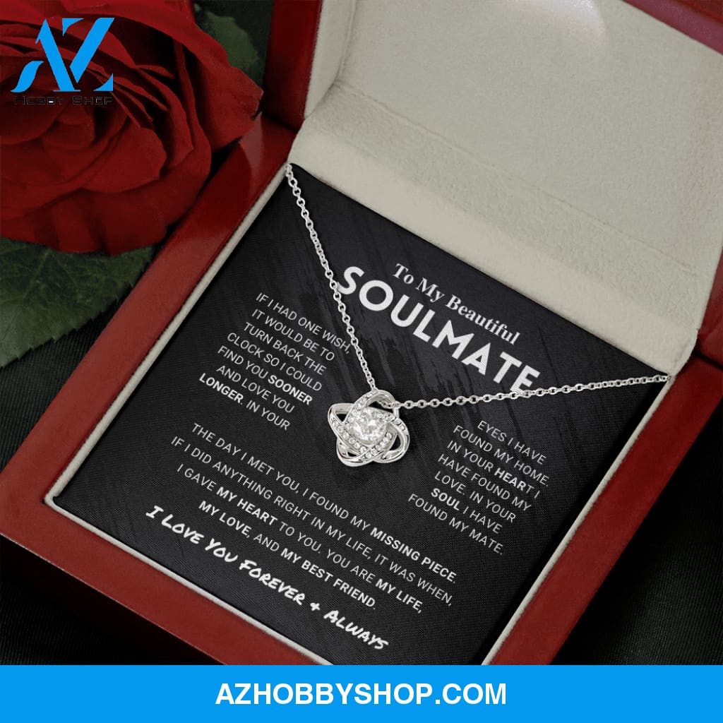 Soulmate Missing Piece - Love Knot Silver Necklace