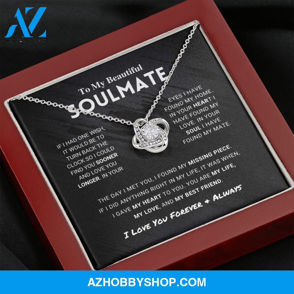 Soulmate Missing Piece - Love Knot Silver Necklace