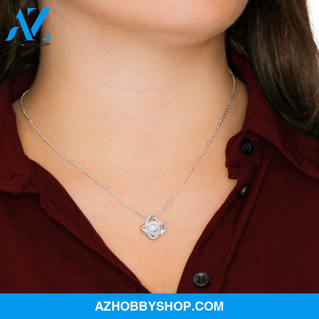 Soulmate Missing Piece - Love Knot Silver Necklace