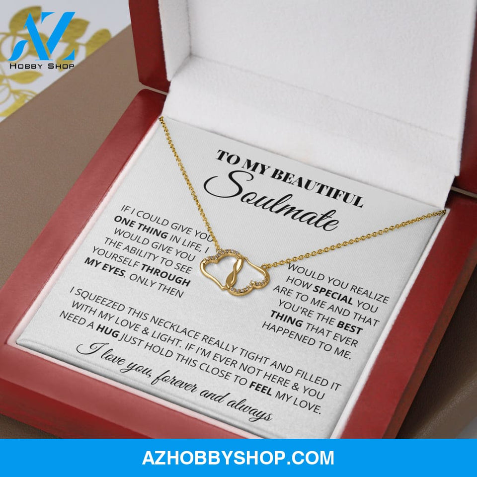 (Soulmate) My Eyes My Soul - Solid Gold with Diamonds Necklace