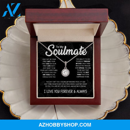 Soulmate To Be Your Last Everything | Romantic Gift For Your Soulmate | White Gold Necklace