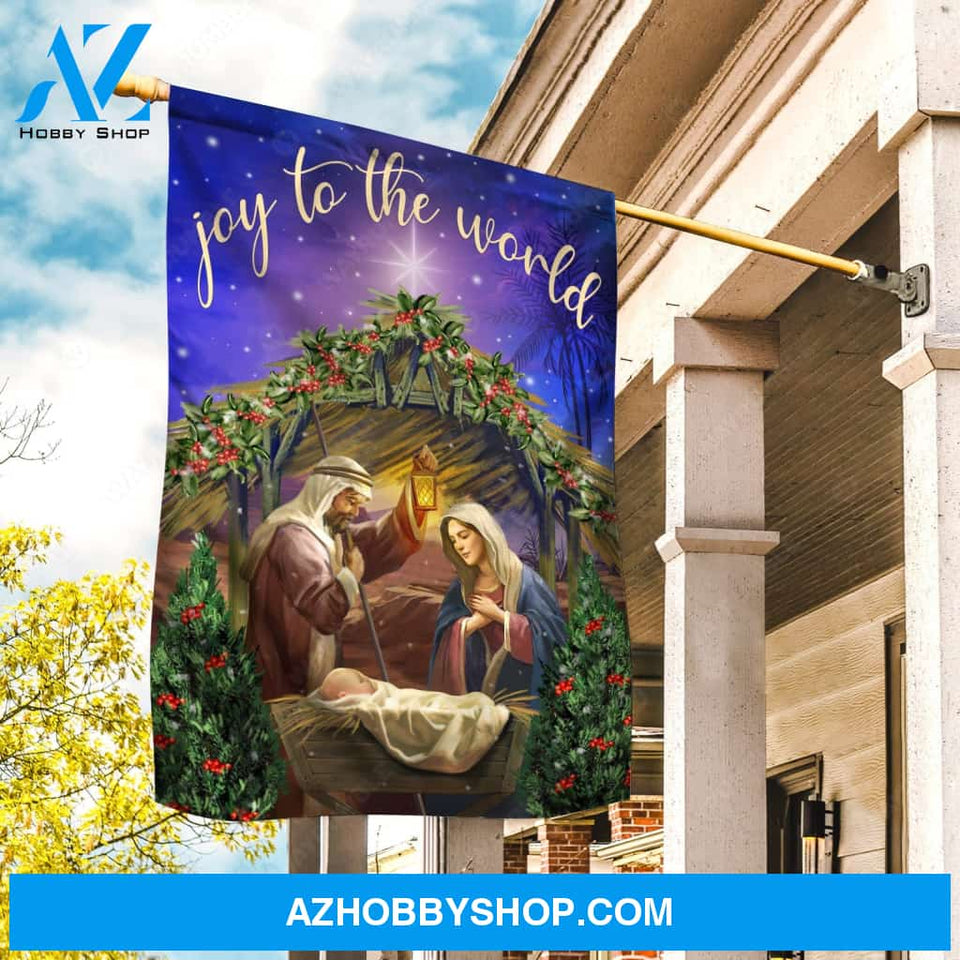 Star of Bethlehem, Birth of Jesus, Cranberry tree, Joy to the world - Jesus Flag