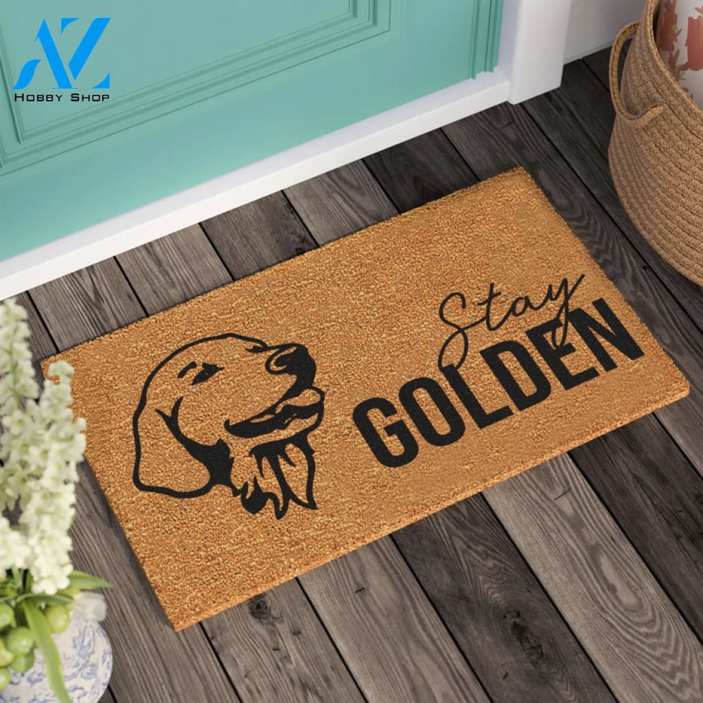 Stay Golden Doormat Personalized Gift Welcome Door Mat New Home Gift Personalized Custom Doormat Wedding Gift