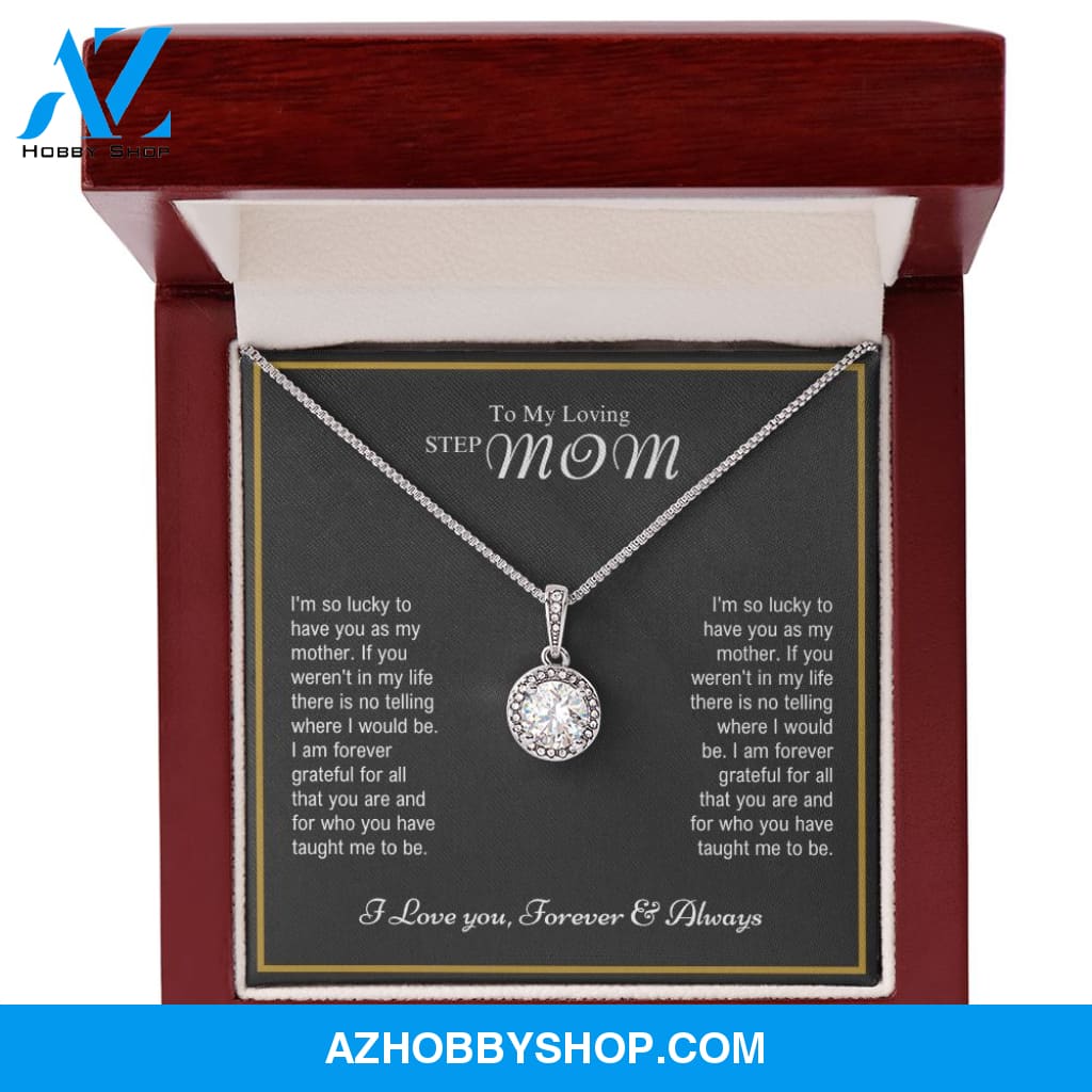 Stepmom - Forever Grateful - Eternal Hope Silver Necklace