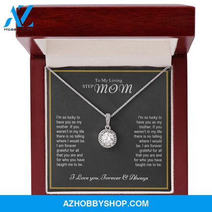 Stepmom - Forever Grateful - Eternal Hope Silver Necklace