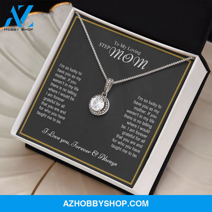 Stepmom - Forever Grateful - Eternal Hope Silver Necklace