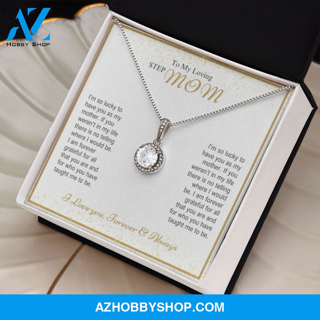 Stepmom - Forever Grateful - Eternal Hope Silver Necklace