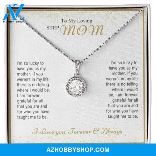 Stepmom - Forever Grateful - Eternal Hope Silver Necklace