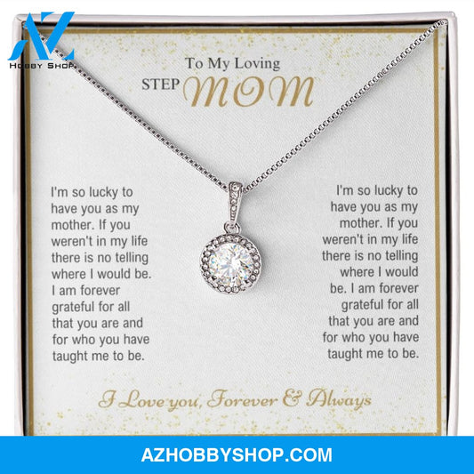Stepmom - Forever Grateful - Eternal Hope Silver Necklace