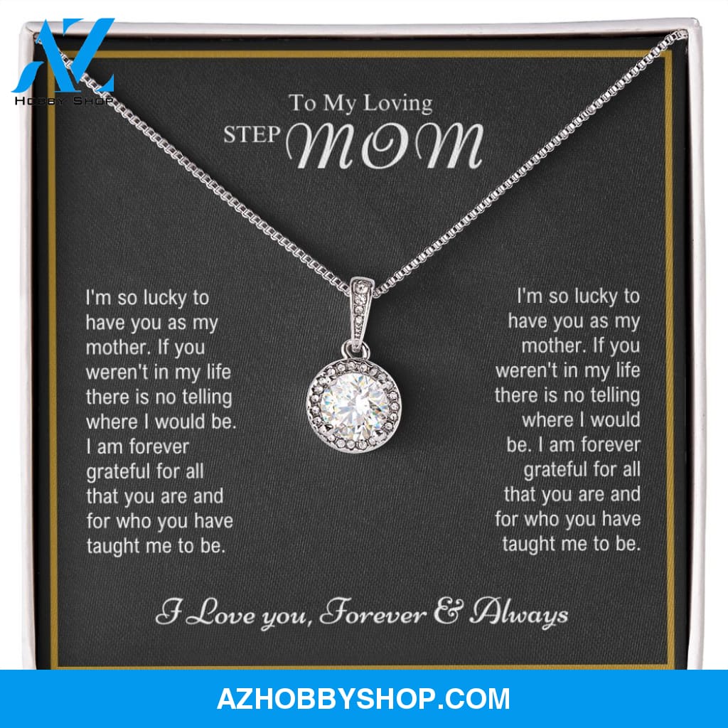 Stepmom - Forever Grateful - Eternal Hope Silver Necklace