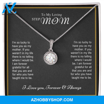 Stepmom - Forever Grateful - Eternal Hope Silver Necklace