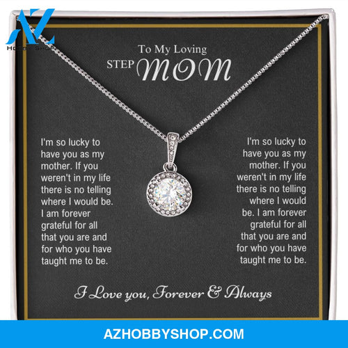 Stepmom - Forever Grateful - Eternal Hope Silver Necklace