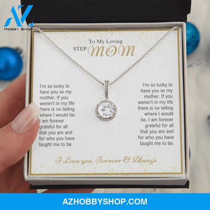 Stepmom - Forever Grateful - Eternal Hope Silver Necklace