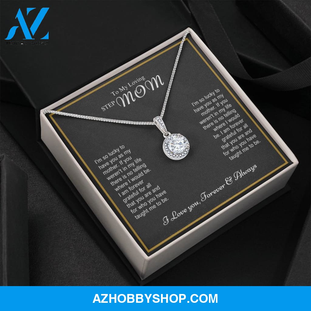 Stepmom - Forever Grateful - Eternal Hope Silver Necklace