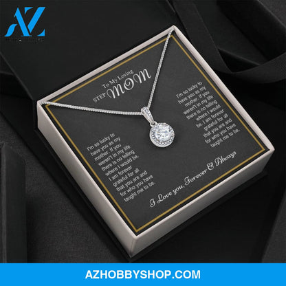 Stepmom - Forever Grateful - Eternal Hope Silver Necklace
