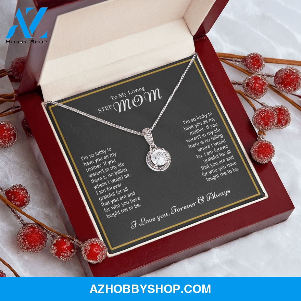 Stepmom - Forever Grateful - Eternal Hope Silver Necklace