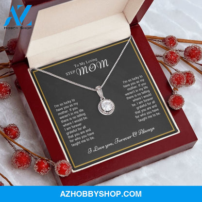 Stepmom - Forever Grateful - Eternal Hope Silver Necklace