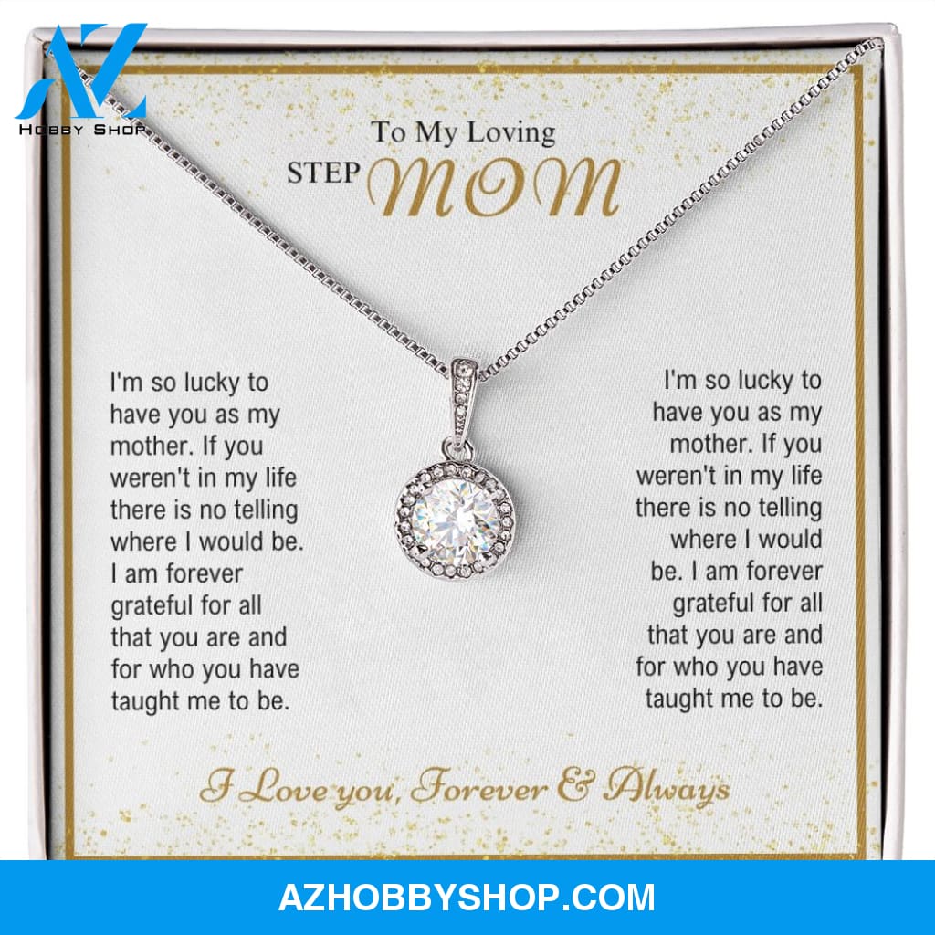 Stepmom - Forever Grateful - Eternal Hope Silver Necklace