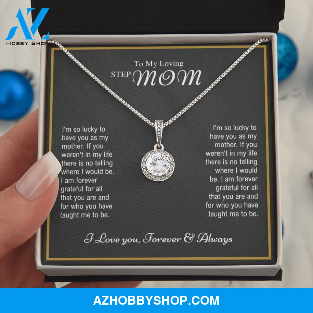Stepmom - Forever Grateful - Eternal Hope Silver Necklace