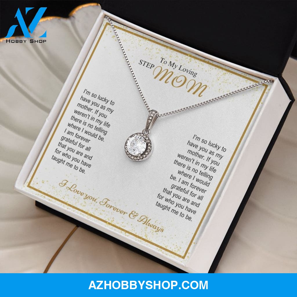 Stepmom - Forever Grateful - Eternal Hope Silver Necklace