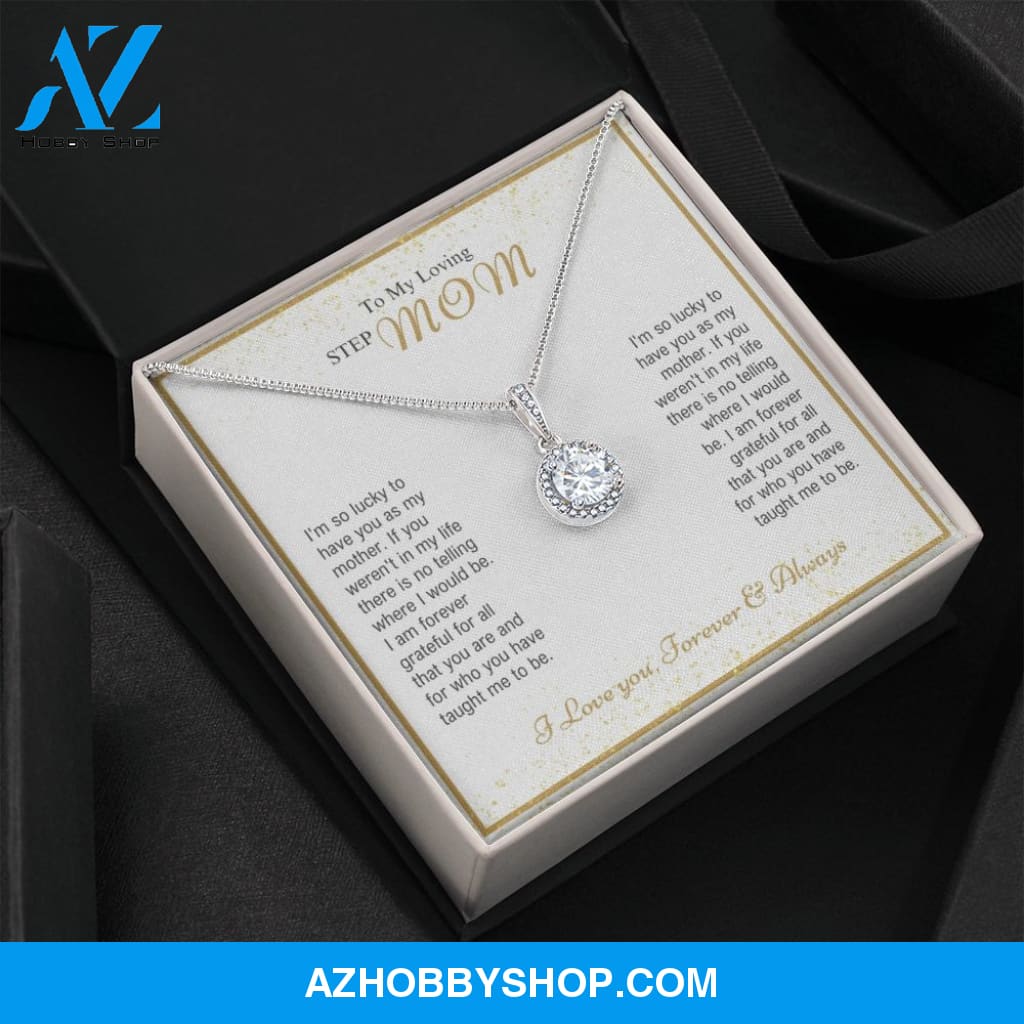 Stepmom - Forever Grateful - Eternal Hope Silver Necklace