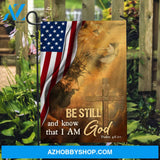 Stunning decor, Lion of Judah, Face of Jesus, US flag, Be still and know that I am God - Jesus Flag
