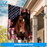 Stunning horse artwork, Beautiful US flag - Jesus Flag