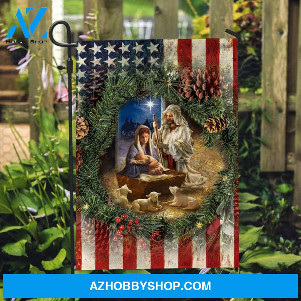 Stunning night, Jesus was born, Amazing lamb, Maria painting - Jesus Flag