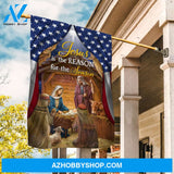 Stunning night, Jesus was born, Merry Christmas, Jesus is the reason for the season - Jesus Flag