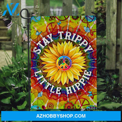 Stunning sunflower, Hippie vibe, Colorful painting, Stay trippy - Jesus Flag